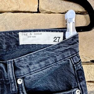 Rag & Bone Alex High Rise Straight Women's Black Jeans